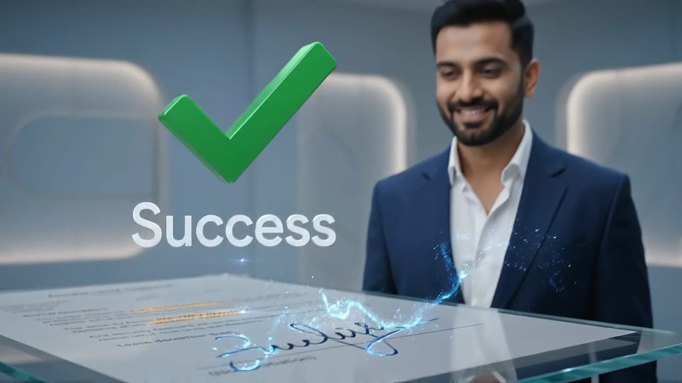 Confirmed on the government e-registration system